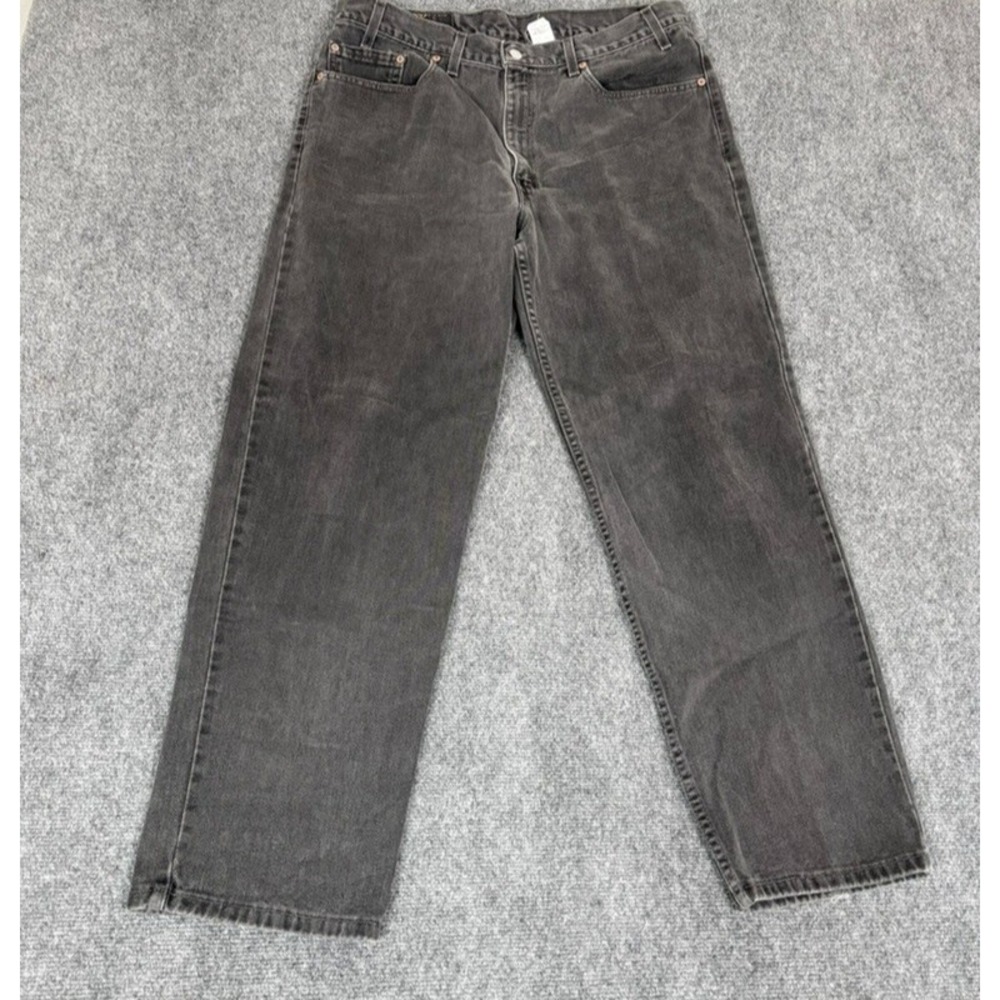 Y2K Levi Strauss 550 Levi's Mens Black Jeans Relaxed Straight Leg 38X32 USA Made